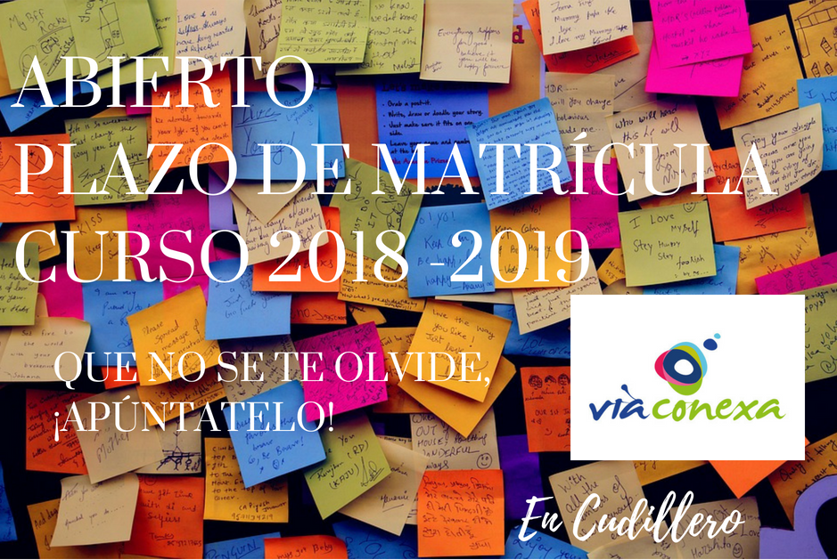 Abierto plazo matrícula curso 2018-2019