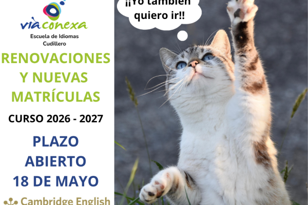 Matrículas Escuela de Idiomas Via Conexa Cudillero 2026 2027